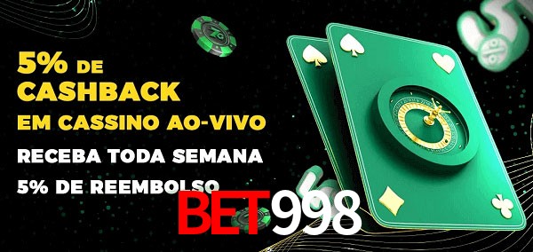 Promoções do cassino ao Vivo bet998